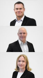 HT-tilintarkastajat Juha ja Eino Järvisalo sekä Anna Järvisalo, Tampere.